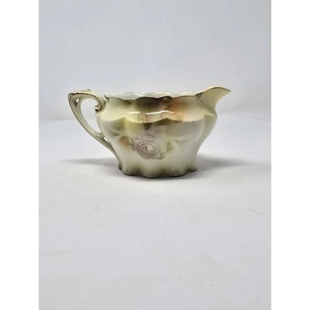 Antique R.S. Prussia Hand-Painted Porcelain Cream Pitcher
